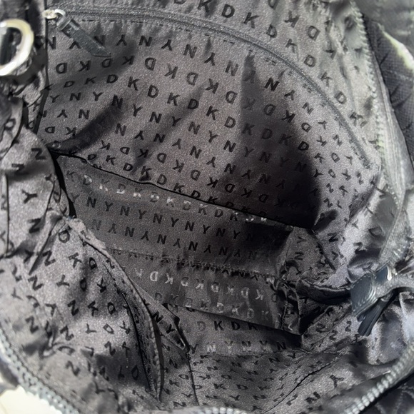 DKNY Black Quilted Tote with Glossy Finish - Picture 4 of 5